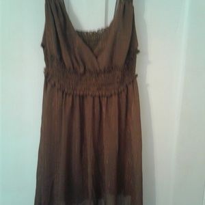 Metallic brown and Gold Blouse
